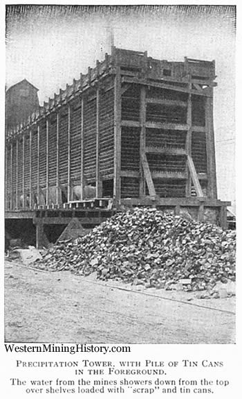 Precipitation Tower, With Pile of Tin Cans in the Foreground