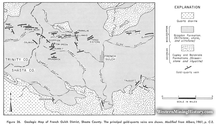 Geologic map of French Gulch district, Shasta County