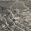 Wallace, Idaho Town View - Old Postcard